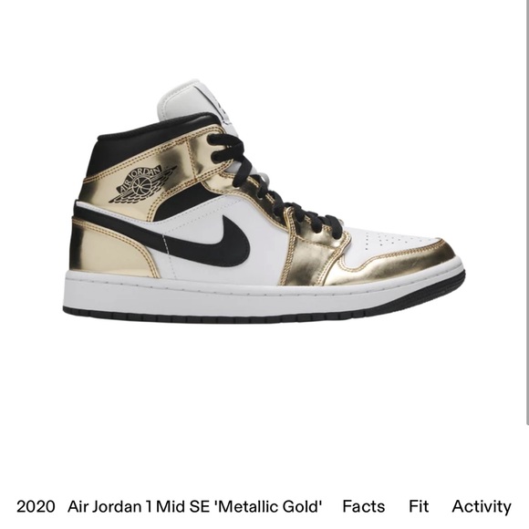Nike Air Jordan 1 Mid Special Edition in “Metallic Gold”. - Picture 8 of 8